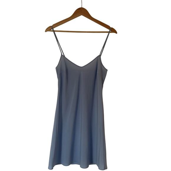 VERONICA BEARD Dresses & Skirts - Veronica Beard Dusty Blue V Neck Mini Slip Dress A Line Size XS Vacation Summer